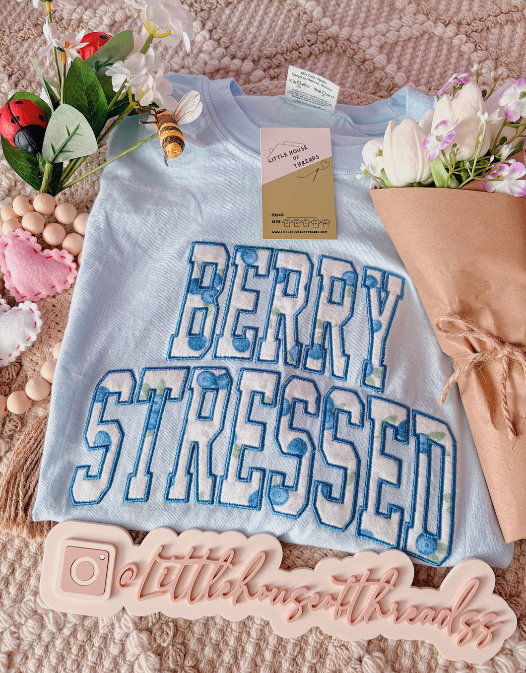Berry Stressed Short Sleeve