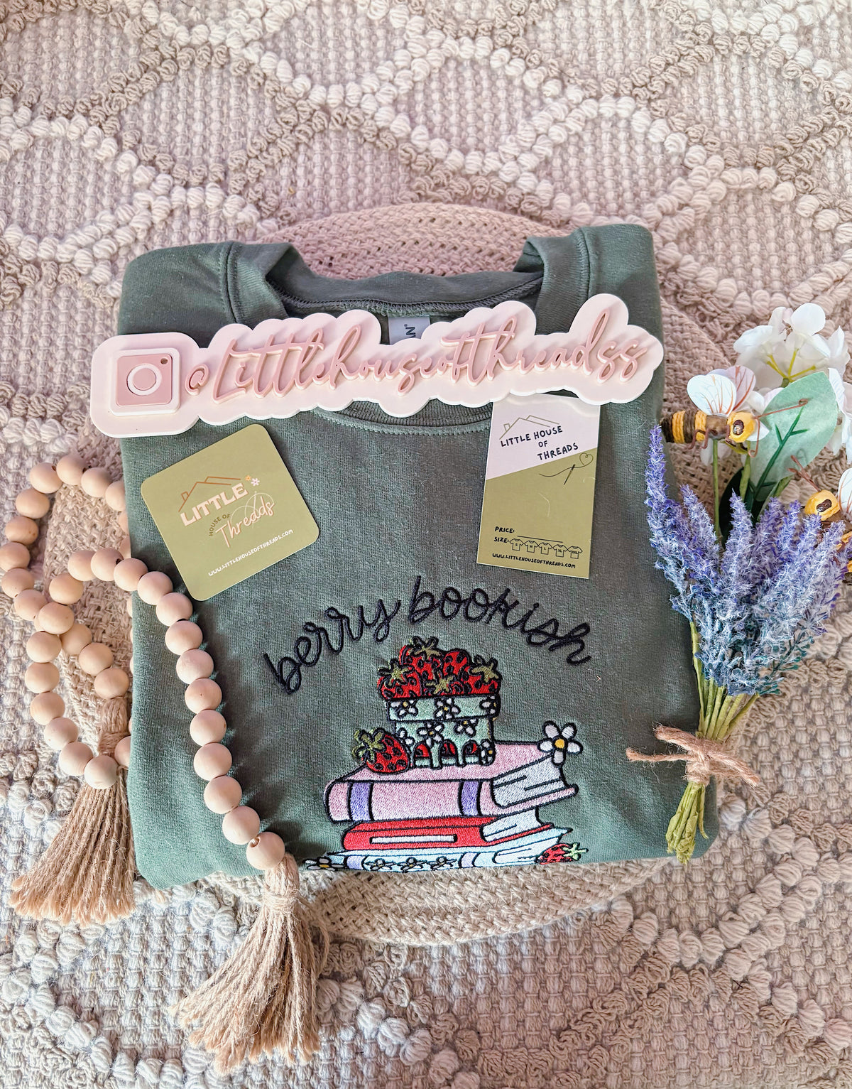 Berry Bookish Crewneck
