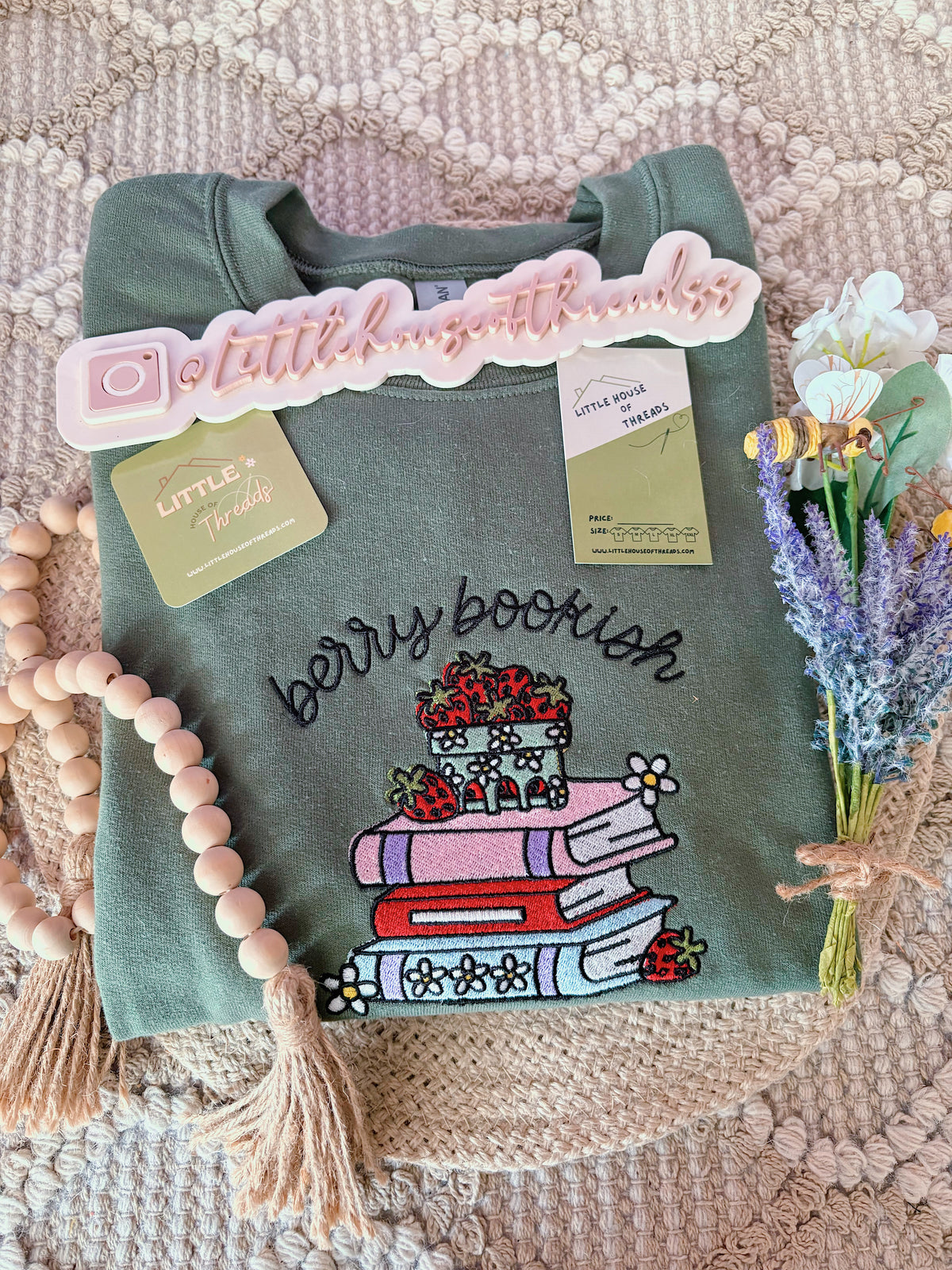 Berry Bookish Crewneck