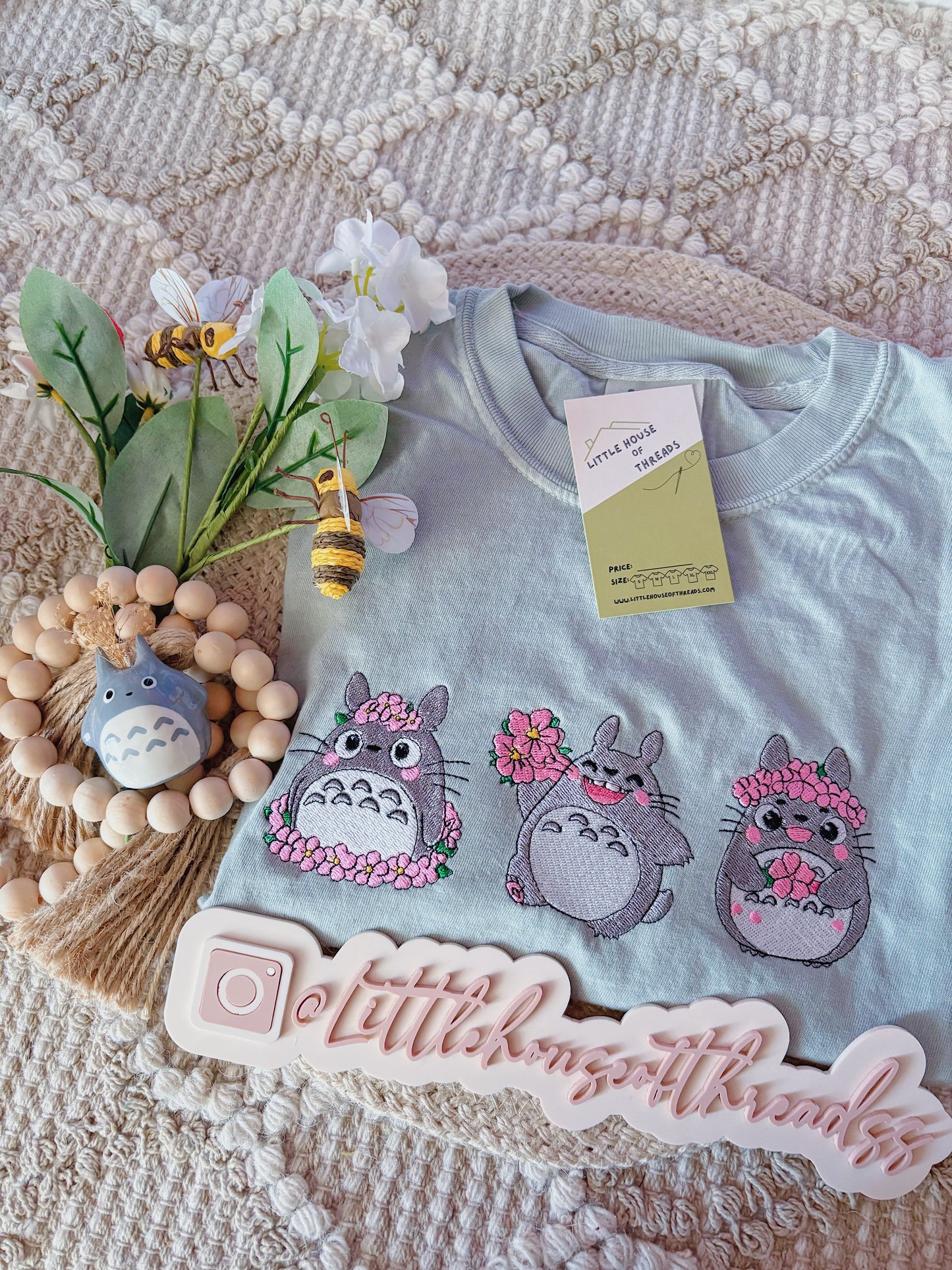 Floral Totoro Short Sleeve