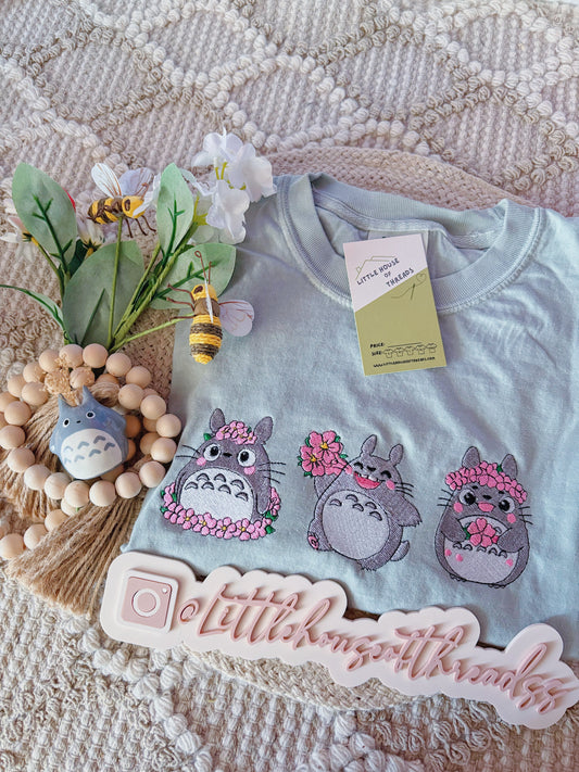 Floral Totoro Short Sleeve
